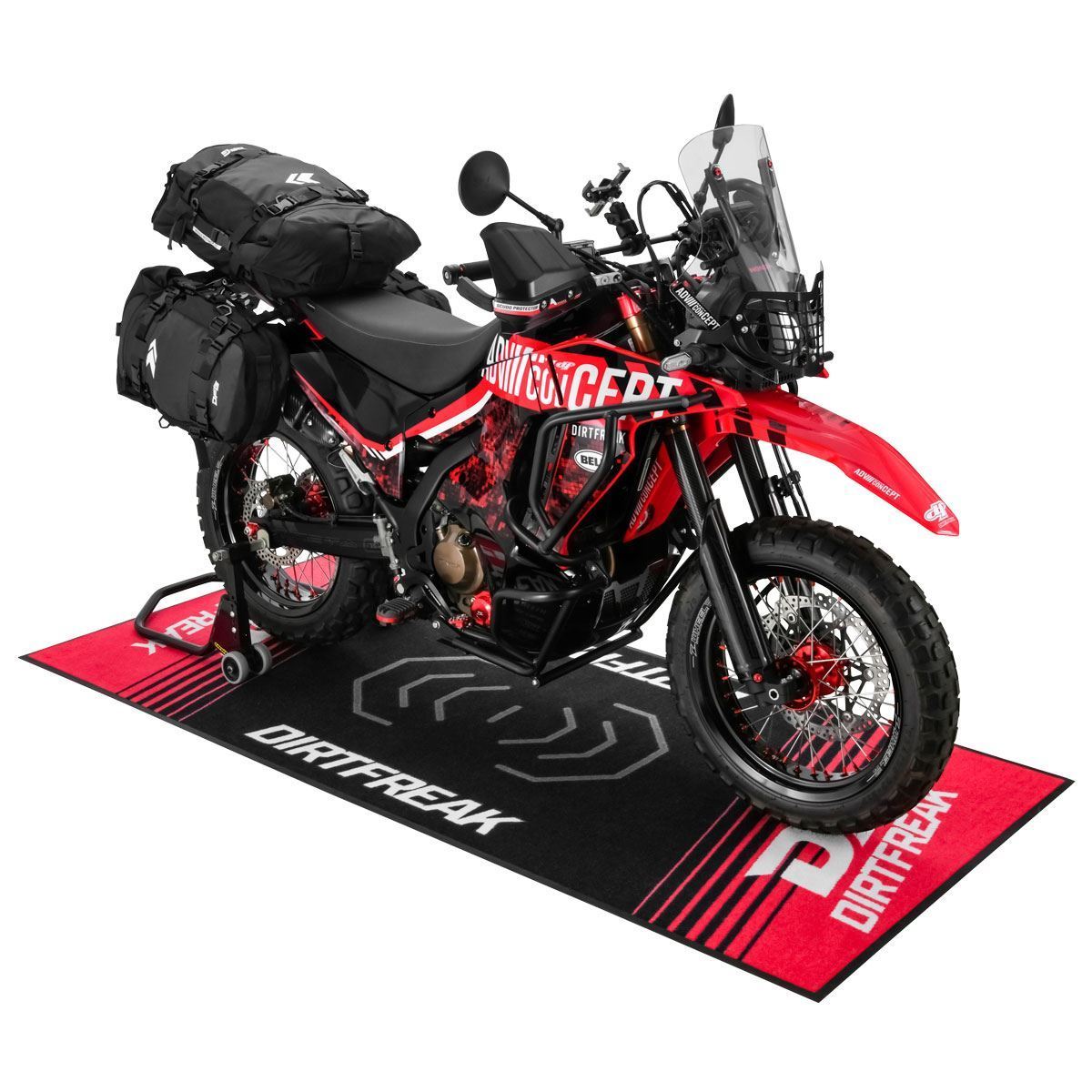 レーシングフロアマット レッド/ブラック 100 x 220cm