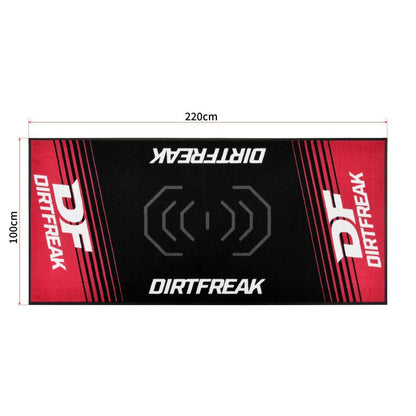 レーシングフロアマット レッド/ブラック 100 x 220cm