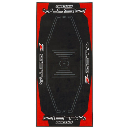 レーシングフロアマット レッド/ブラック 100 x 220cm