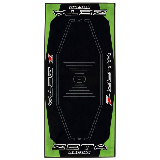 レーシングフロアマット グリーン/ブラック 100 x 220cm