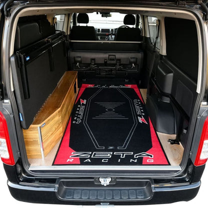 レーシングフロアマット グリーン/ブラック 100 x 220cm