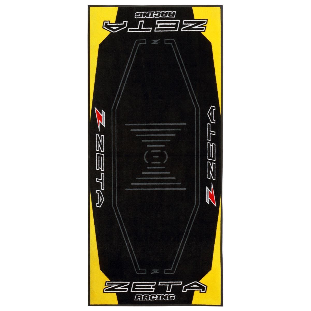 レーシングフロアマット イエロー/ブラック 100 x 220cm