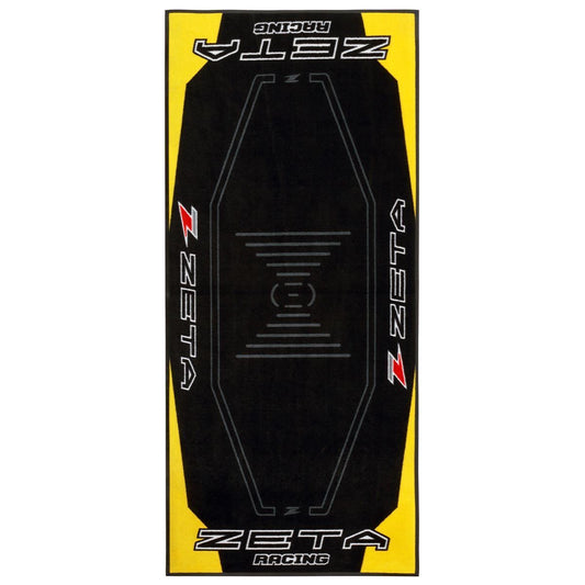 レーシングフロアマット イエロー/ブラック 100 x 220cm