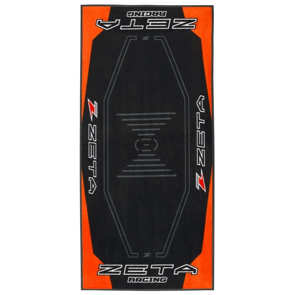 レーシングフロアマット オレンジ/ブラック 100 x 220cm