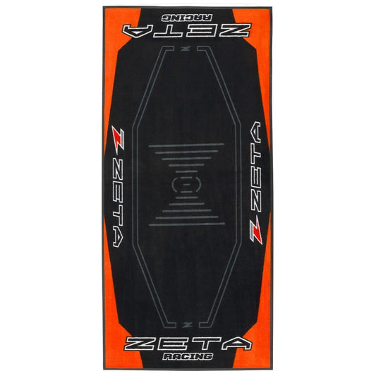 レーシングフロアマット オレンジ/ブラック 100 x 220cm