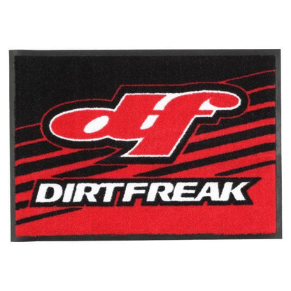 スタンドマット/フロアマット DIRTFREAK レッド/ブラック 45×65cm