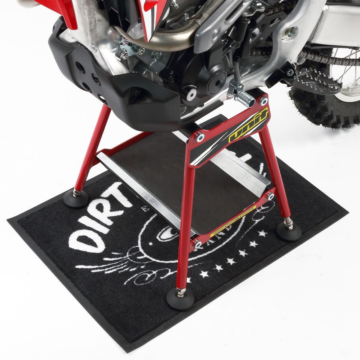 スタンドマット/フロアマット DIRTFREAK レッド/ブラック 45×65cm
