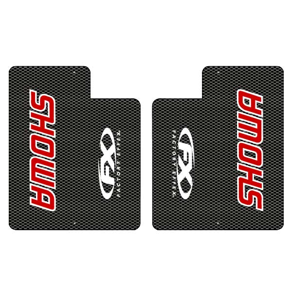 カーボン フォークデカール ロゴカラー/レッド 24cm SHOWA 左右2枚セット