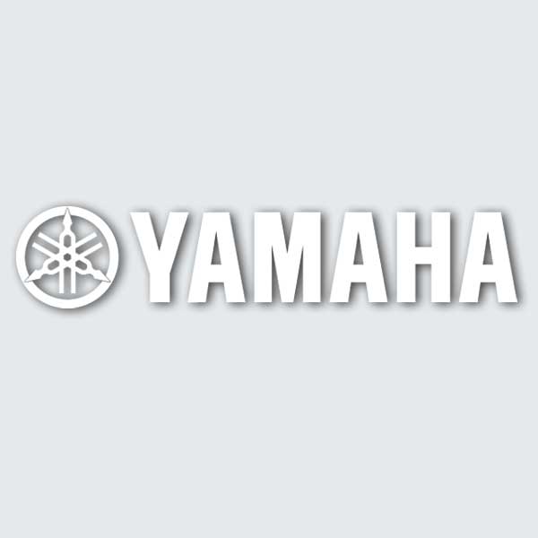 Big Die-Cut Sticker, 1 foot (30cm), YAMAHA White
