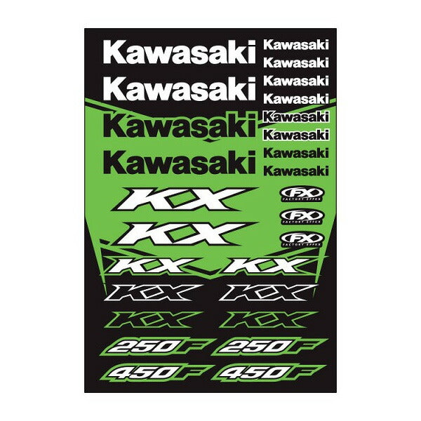 OEM Sticker Sheet 48cm x 30cm KAWASAKI KX