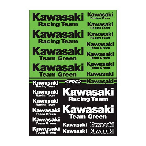 OEM ステッカーシート 48cm×30cm KAWASAKI RACING/カワサキレーシング