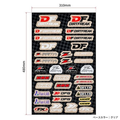 ステッカーキット DIRTFREAK クリア 縦48×横31cm