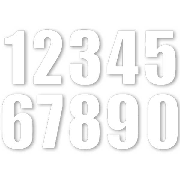 STDナンバー ED2(H:14cm) ホワイト \"7\" 3個