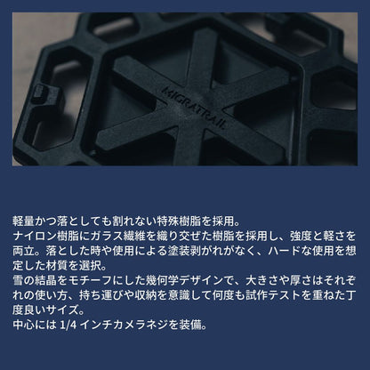 ジオメトリックプレート ブラック 縦116×横121×厚み14.5mm 1枚