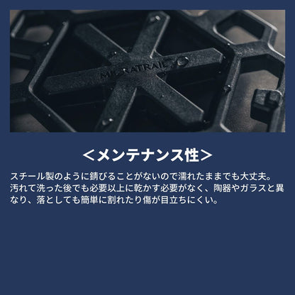 ジオメトリックプレート ブラック 縦116×横121×厚み14.5mm 1枚