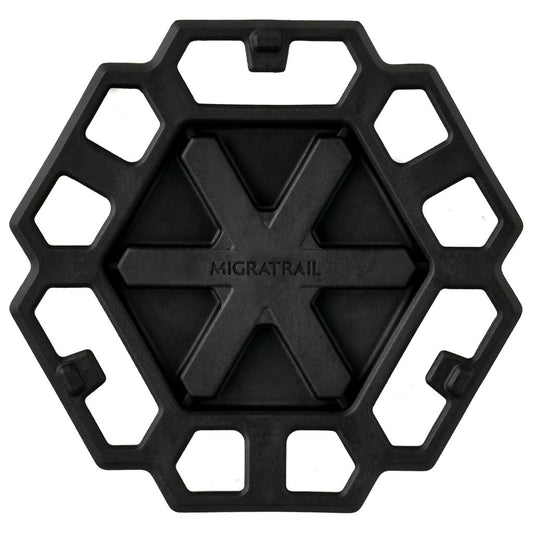 ジオメトリックプレート ブラック 縦116×横121×厚み14.5mm 1枚