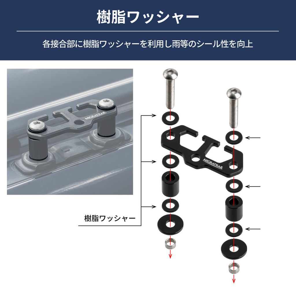 カージョイントフック キャラバン専用 88×35×39mm 2個