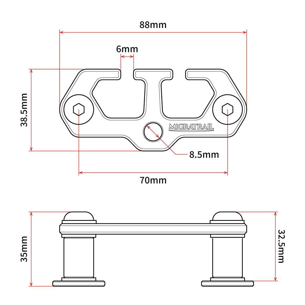 カージョイントフック キャラバン専用 88×35×39mm 2個