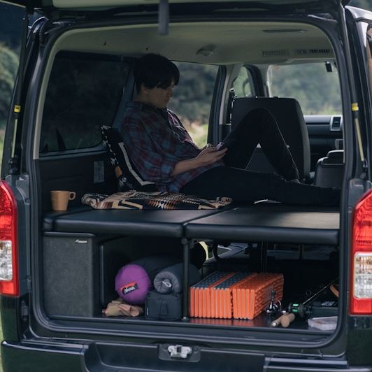ファントムブラック フルフラットベッド フロアコンプリートセット 長さ138×幅150cm ハイエース バン SUPER GL 3型後期～