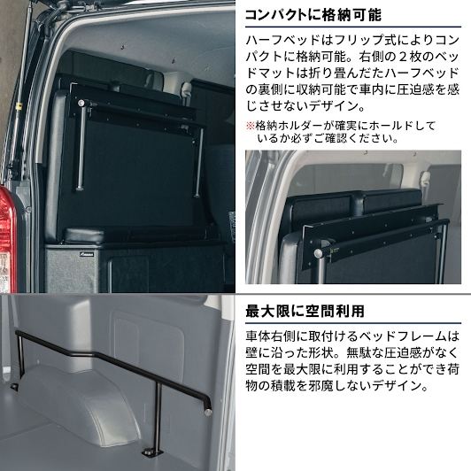 ファントムブラック フルフラットベッド フロアコンプリートセット 長さ138×幅150cm ハイエース バン SUPER GL 3型後期～