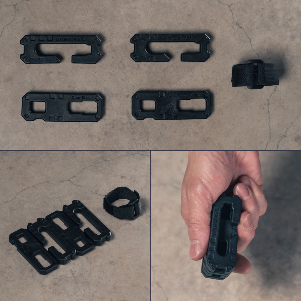 ベンチレーションドアフック ブラック 35×25×75mm 1セット