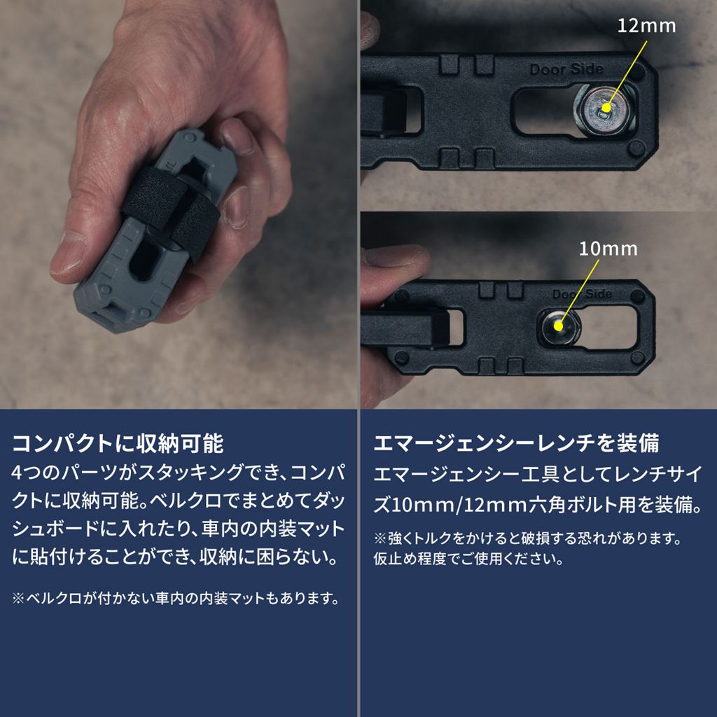 ベンチレーションドアフック ブラック 35×25×75mm 1セット