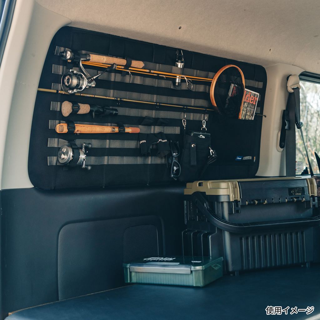 モールシステムシェード ハイエース/運転席側 ブラック 1230×500mm