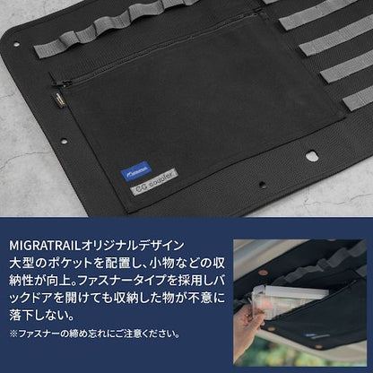 バックドアモールパネル ブラック/グレー 1270×450mm ハイエース バン DX
