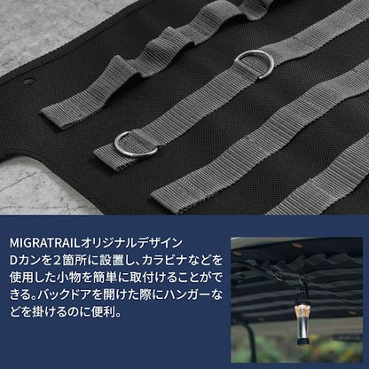 バックドアモールパネル ブラック/グレー 1270×450mm ハイエース バン DX