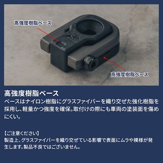 ラゲッジカーゴフック M6タイプ ブラック/ブラウン 長さ35×幅29×高さ13mm 4個入