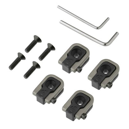 ラゲッジカーゴフック M6タイプ ブラック/ブラウン 長さ35×幅29×高さ13mm 4個入