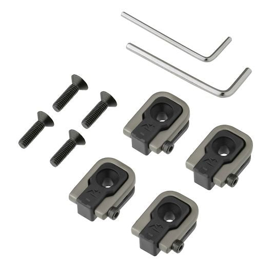 ラゲッジカーゴフック M6タイプ ブラック/ブラウン 長さ35×幅29×高さ13mm 4個入
