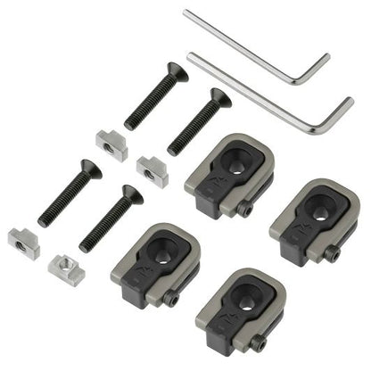 ラゲッジカーゴフック キャラバン/ルーフタイプ ブラック/ブラウン 長さ35×幅29×高さ13mm 4個入