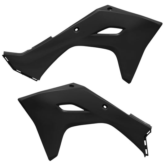 ラジエターシュラウド ブラック KX450