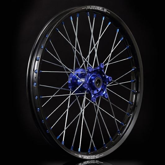 AR1 Wheel Kit Trail Front 21x1.60 Stainless Steel Spokes Blue Hub/Black Rim/Blue Nipple WR250R