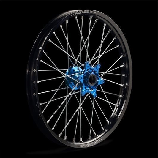 AR1 Wheel Kit Rear 19 inch Stainless Steel Spokes H.Blue Hub/Black Rim/Silver Nipple TC/FC
