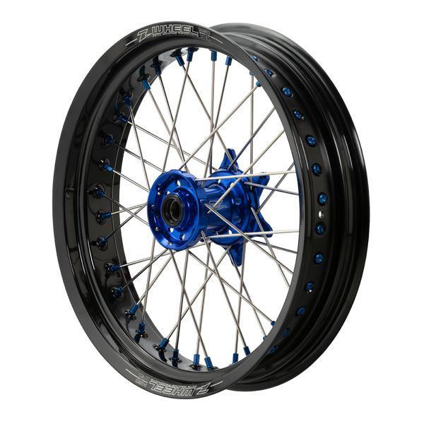 AR1モタードホイールキット ハブブルー/リムブラック/ニップルブルー 17×3.5インチ フロント YZ250F/450F YZ250FX/450FX