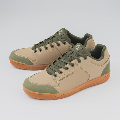 ベイシスフラットペダルシューズ オリーブ