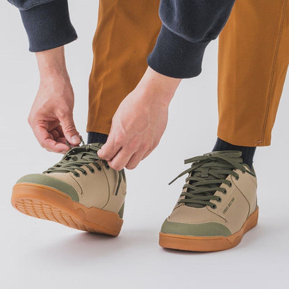 ベイシスフラットペダルシューズ オリーブ