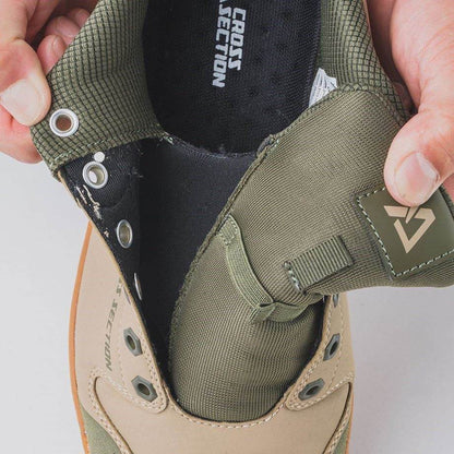 ベイシスフラットペダルシューズ オリーブ