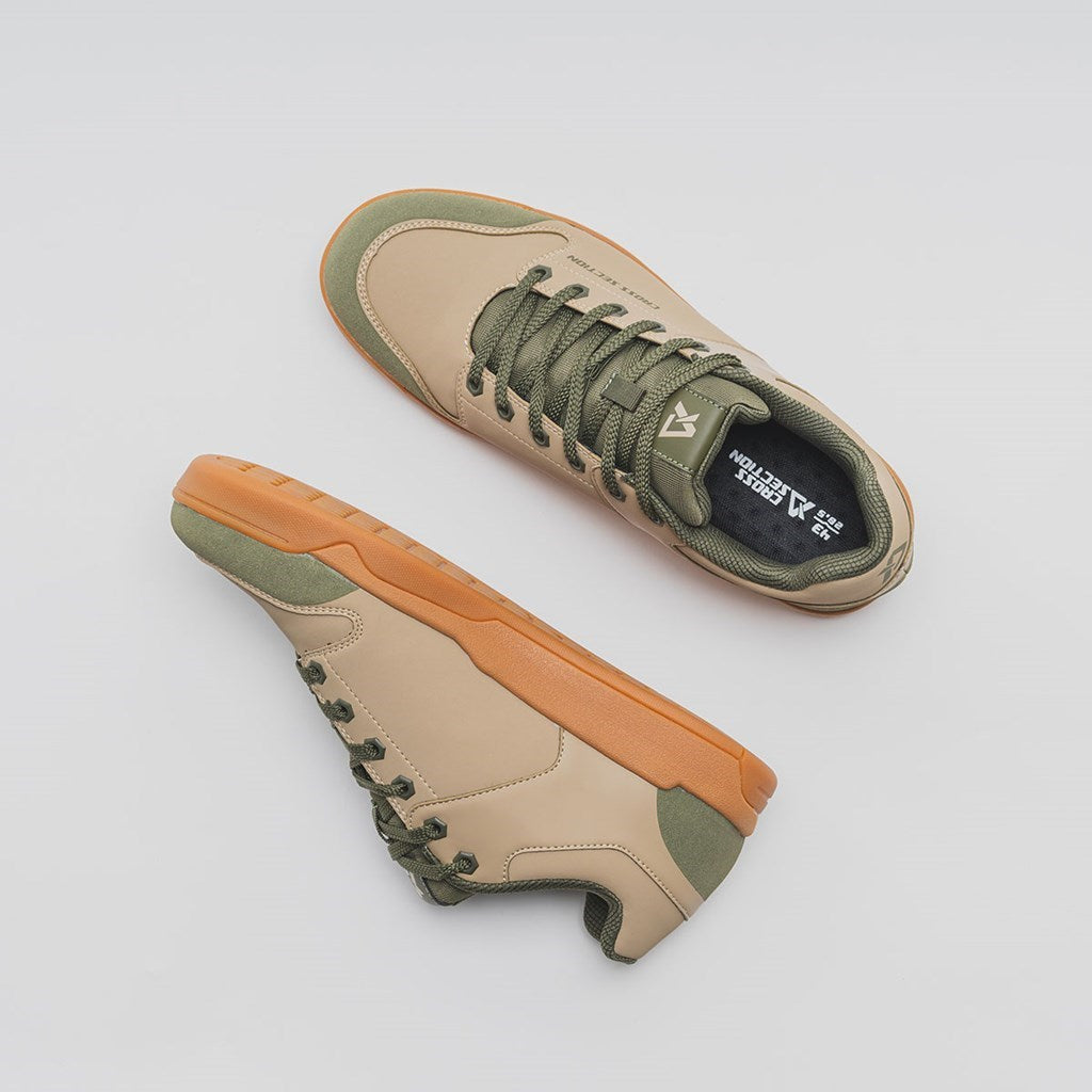 ベイシスフラットペダルシューズ オリーブ