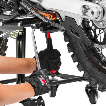 メカニックグローブ チェッカー ブラック/グレー L