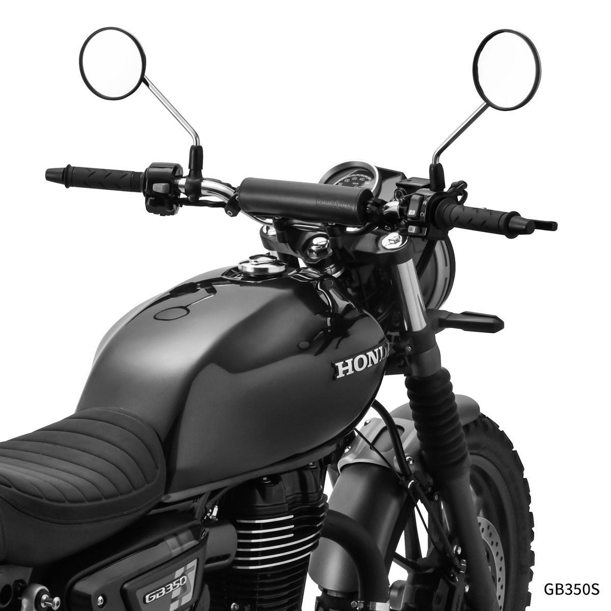 スクランブラーバーパッド& ハンドルブレース セット ブラック バーパッド200mm ブレース長220mm 256g CL250 GB350S