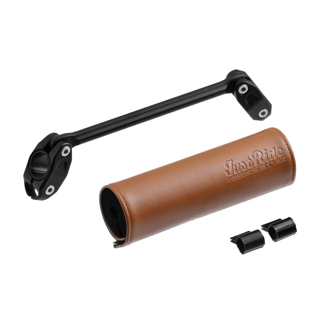 スクランブラーバーパッド& ハンドルブレース セット ブラウン バーパッド165mm ブレース長185mm 256g MONKEY125