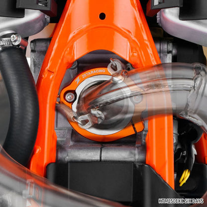 エキゾーストフランジガード レッド 78×86mm 1個 KTM ハスクバーナ ガスガス