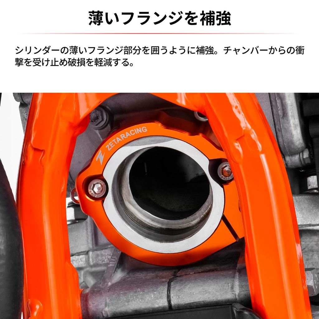 エキゾーストフランジガード オレンジ 78×86mm 1個 KTM ハスクバーナ ガスガス