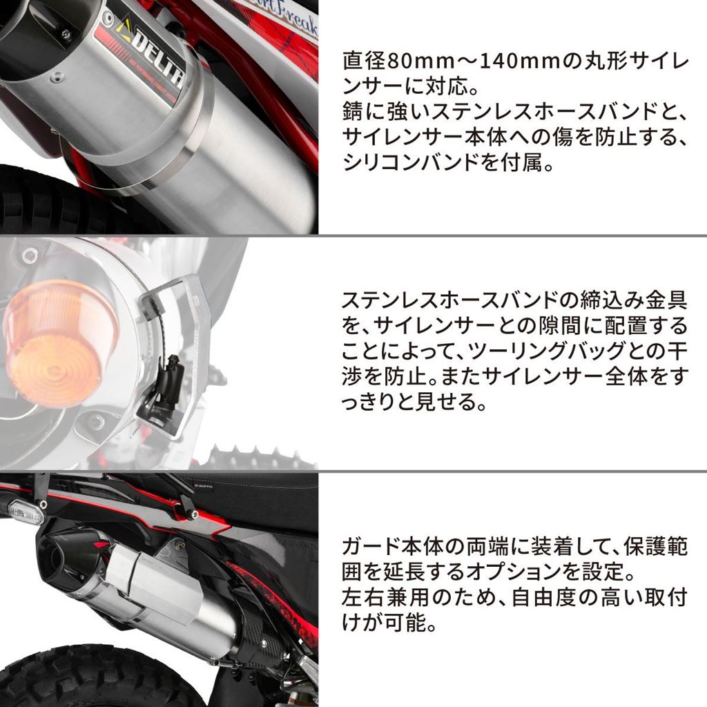 サイレンサーヒートガード シルバー – バイクマン