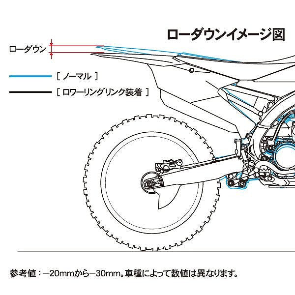 ZETA ロワーリングリンク レッド CRF250L/S CRF250ラリー/S