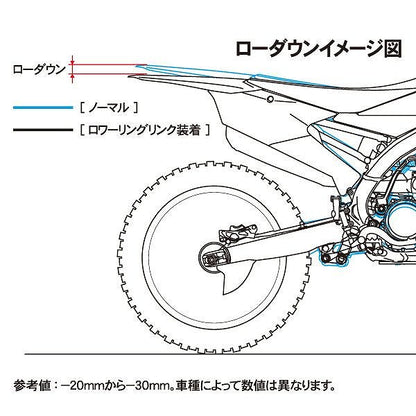 ZETA ロワーリングリンク レッド CRF250L/S CRF250ラリー/S