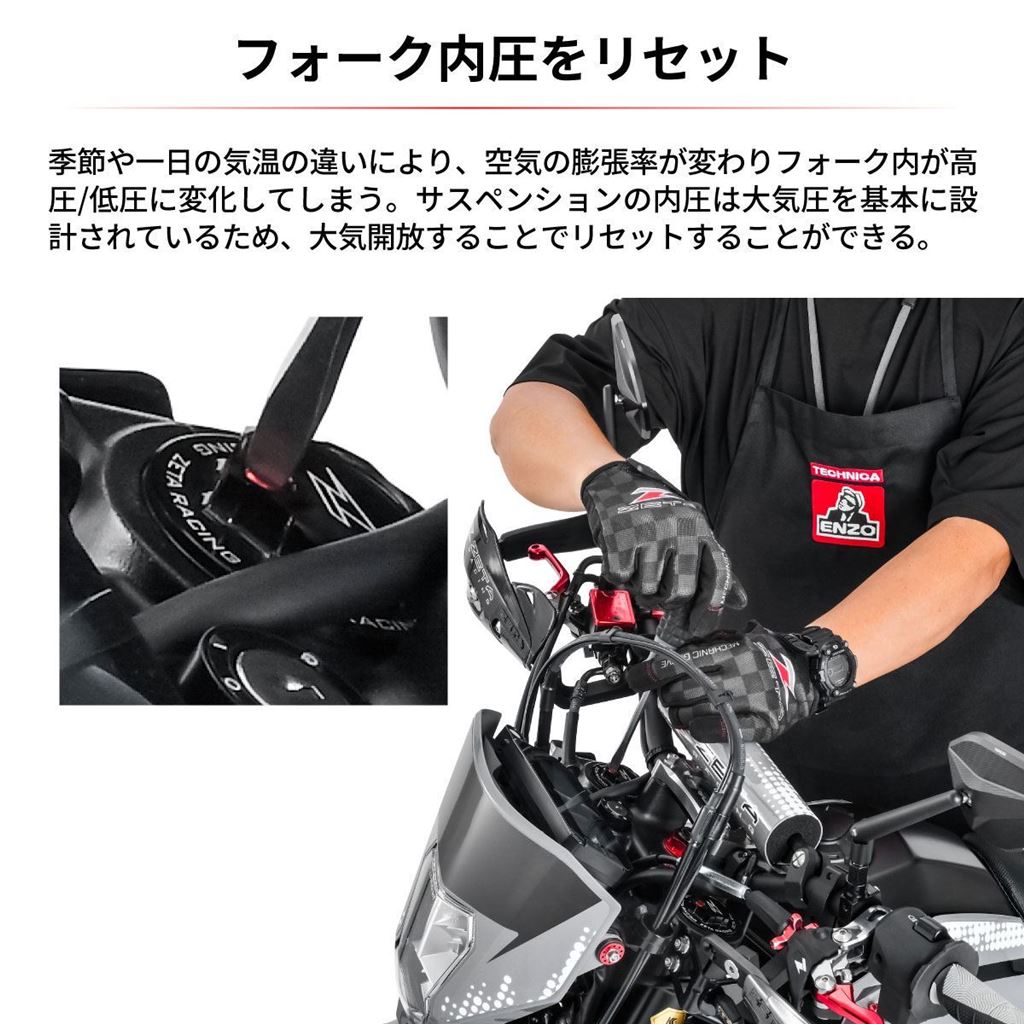ZETA フロントフォークトップキャップ ブラック CRF250L ラリー
